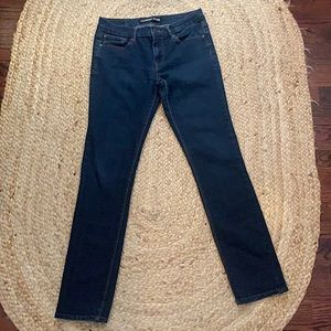Express Mid-Rise Skinny Jeans, dark wash size 6R